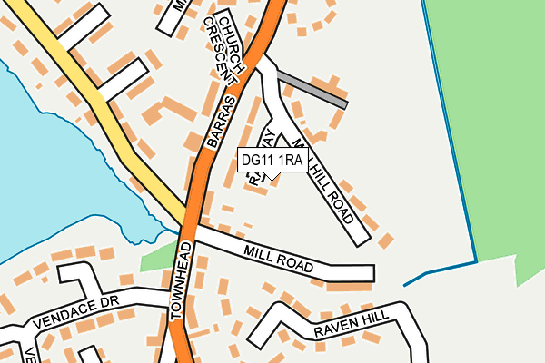 DG11 1RA map - OS OpenMap – Local (Ordnance Survey)
