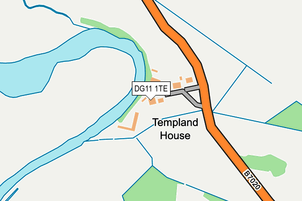 DG11 1TE map - OS OpenMap – Local (Ordnance Survey)