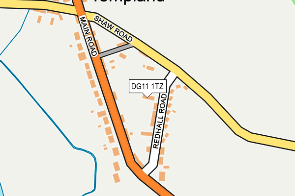 DG11 1TZ map - OS OpenMap – Local (Ordnance Survey)