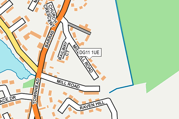 DG11 1UE map - OS OpenMap – Local (Ordnance Survey)