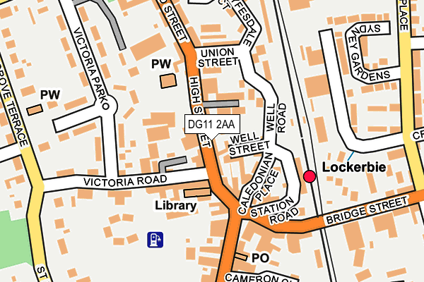 DG11 2AA map - OS OpenMap – Local (Ordnance Survey)