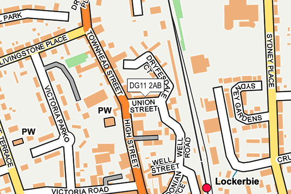 DG11 2AB map - OS OpenMap – Local (Ordnance Survey)