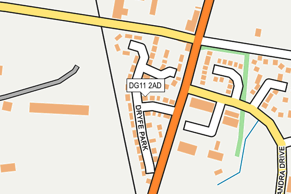 DG11 2AD map - OS OpenMap – Local (Ordnance Survey)
