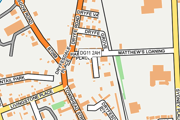 DG11 2AH map - OS OpenMap – Local (Ordnance Survey)