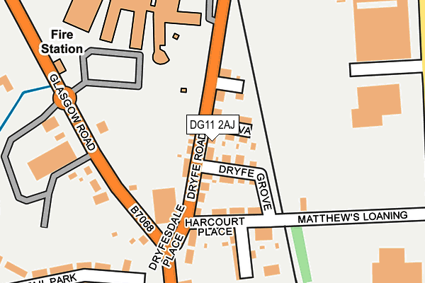 DG11 2AJ map - OS OpenMap – Local (Ordnance Survey)