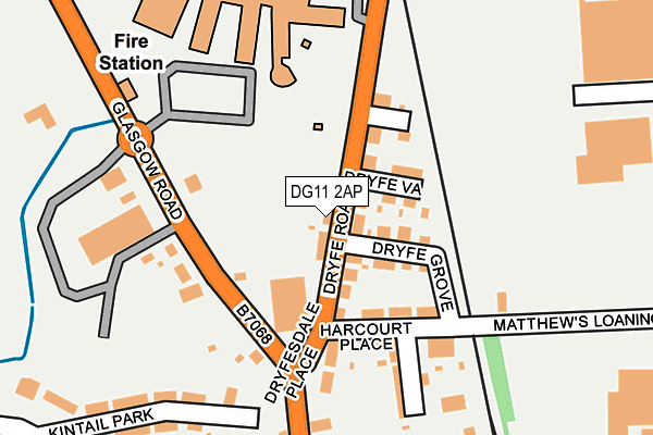 DG11 2AP map - OS OpenMap – Local (Ordnance Survey)