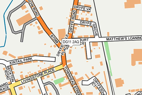 DG11 2AQ map - OS OpenMap – Local (Ordnance Survey)