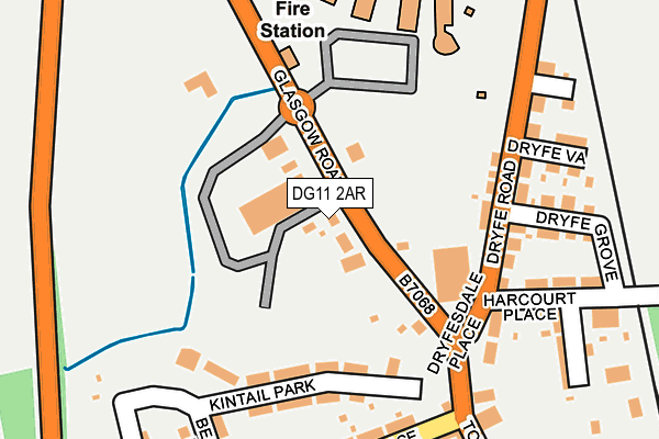 DG11 2AR map - OS OpenMap – Local (Ordnance Survey)