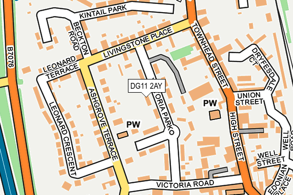 DG11 2AY map - OS OpenMap – Local (Ordnance Survey)