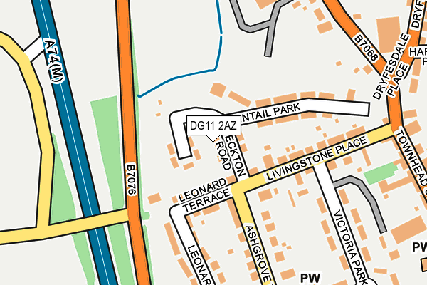 DG11 2AZ map - OS OpenMap – Local (Ordnance Survey)