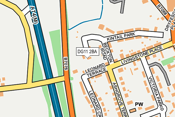 DG11 2BA map - OS OpenMap – Local (Ordnance Survey)