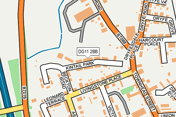 DG11 2BB map - OS OpenMap – Local (Ordnance Survey)