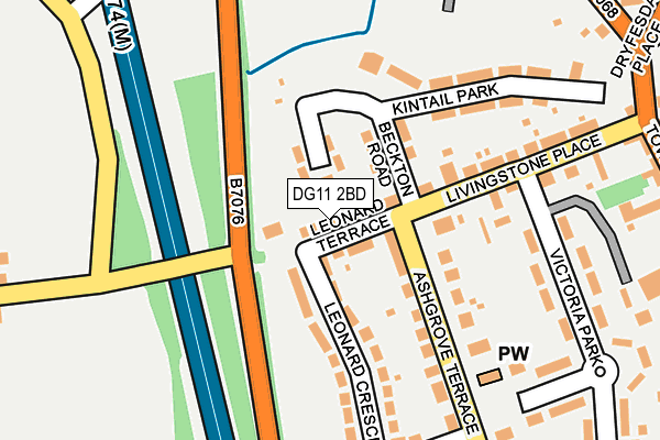 DG11 2BD map - OS OpenMap – Local (Ordnance Survey)