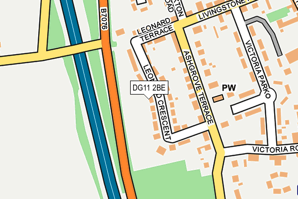 DG11 2BE map - OS OpenMap – Local (Ordnance Survey)