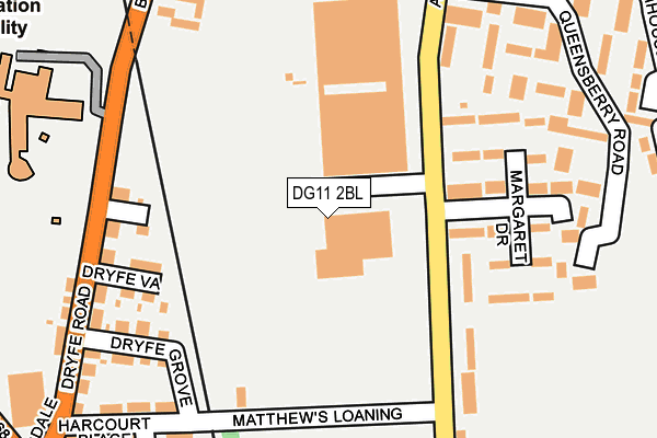 DG11 2BL map - OS OpenMap – Local (Ordnance Survey)