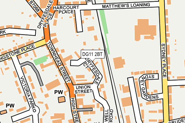 DG11 2BT map - OS OpenMap – Local (Ordnance Survey)