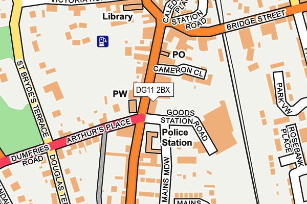 DG11 2BX map - OS OpenMap – Local (Ordnance Survey)