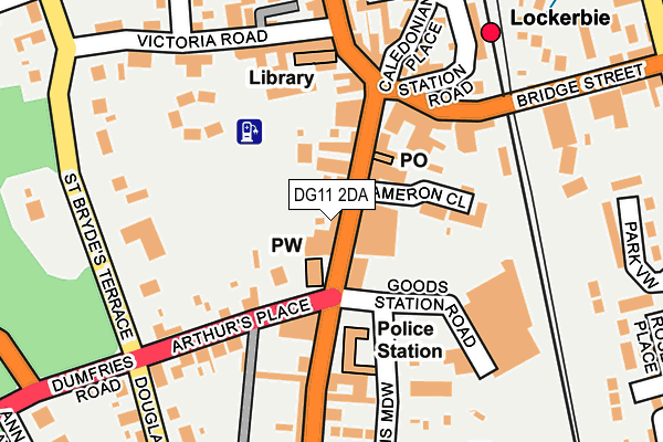 DG11 2DA map - OS OpenMap – Local (Ordnance Survey)