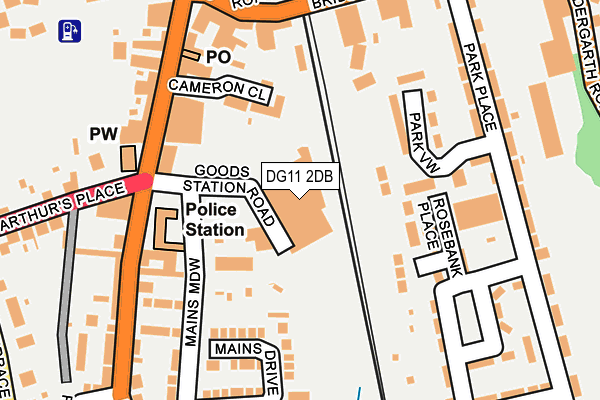 DG11 2DB map - OS OpenMap – Local (Ordnance Survey)