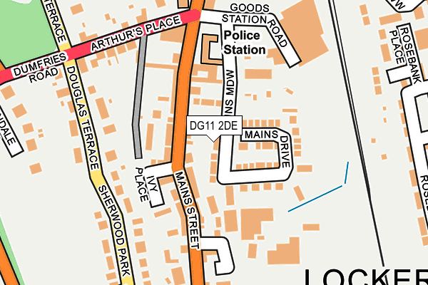 DG11 2DE map - OS OpenMap – Local (Ordnance Survey)