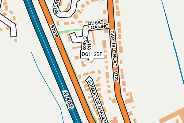 DG11 2DF map - OS OpenMap – Local (Ordnance Survey)