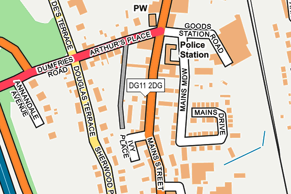 DG11 2DG map - OS OpenMap – Local (Ordnance Survey)
