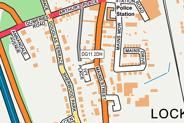 DG11 2DH map - OS OpenMap – Local (Ordnance Survey)