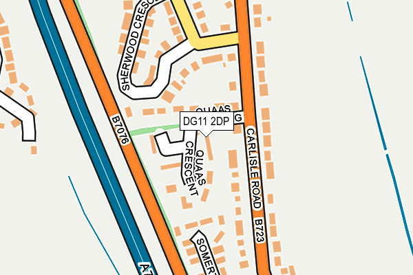DG11 2DP map - OS OpenMap – Local (Ordnance Survey)