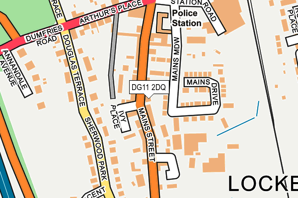 DG11 2DQ map - OS OpenMap – Local (Ordnance Survey)