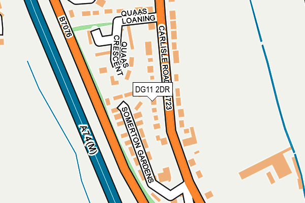 DG11 2DR map - OS OpenMap – Local (Ordnance Survey)