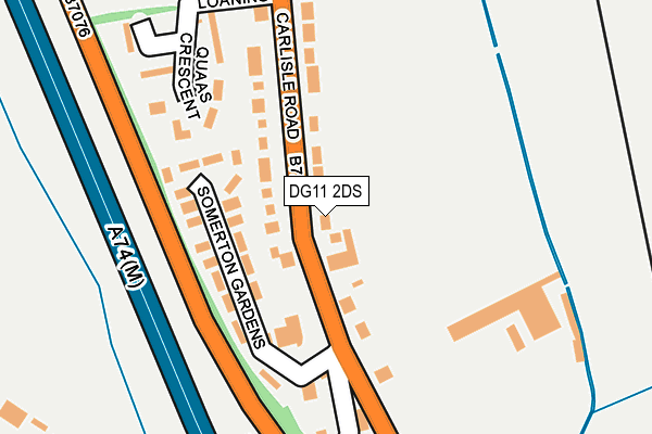 DG11 2DS map - OS OpenMap – Local (Ordnance Survey)