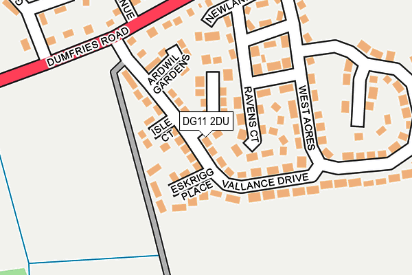 DG11 2DU map - OS OpenMap – Local (Ordnance Survey)