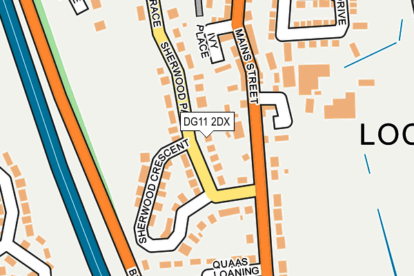 DG11 2DX map - OS OpenMap – Local (Ordnance Survey)