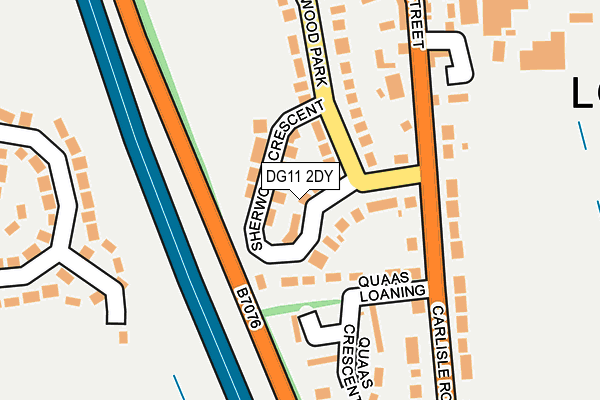 DG11 2DY map - OS OpenMap – Local (Ordnance Survey)