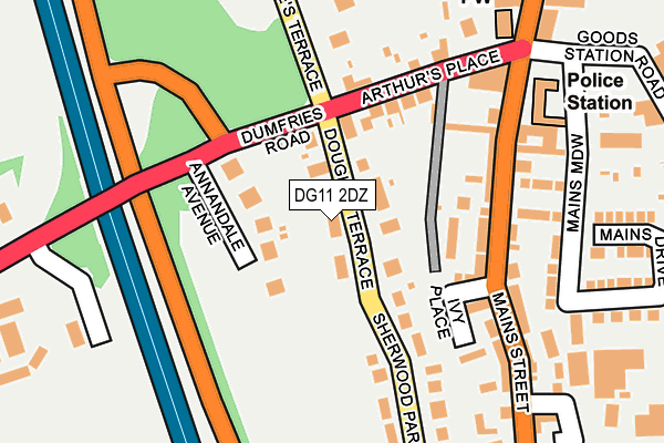 DG11 2DZ map - OS OpenMap – Local (Ordnance Survey)