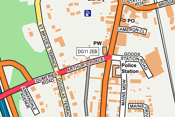 DG11 2EB map - OS OpenMap – Local (Ordnance Survey)
