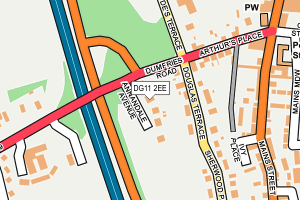 DG11 2EE map - OS OpenMap – Local (Ordnance Survey)