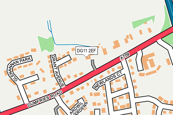 DG11 2EF map - OS OpenMap – Local (Ordnance Survey)