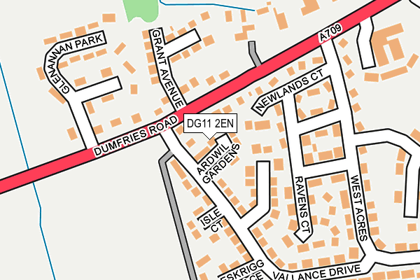 DG11 2EN map - OS OpenMap – Local (Ordnance Survey)