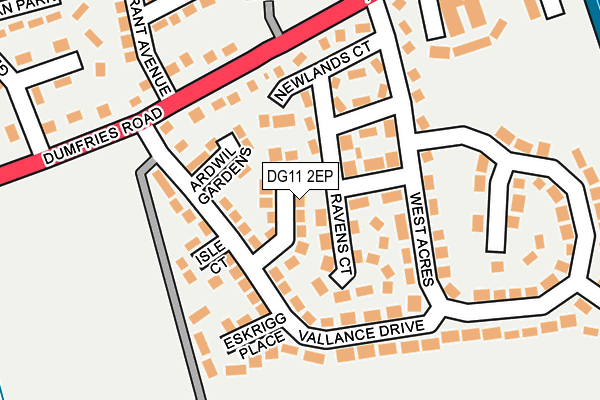 DG11 2EP map - OS OpenMap – Local (Ordnance Survey)