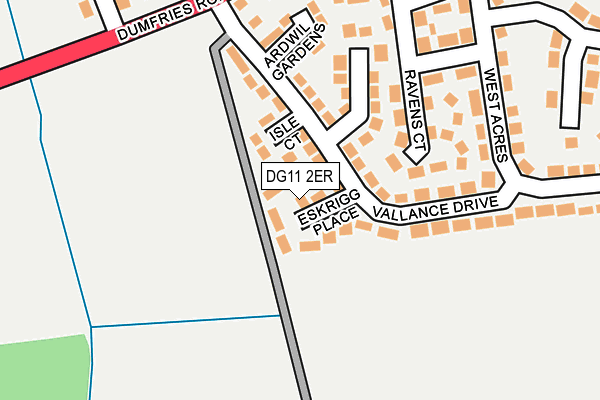 DG11 2ER map - OS OpenMap – Local (Ordnance Survey)