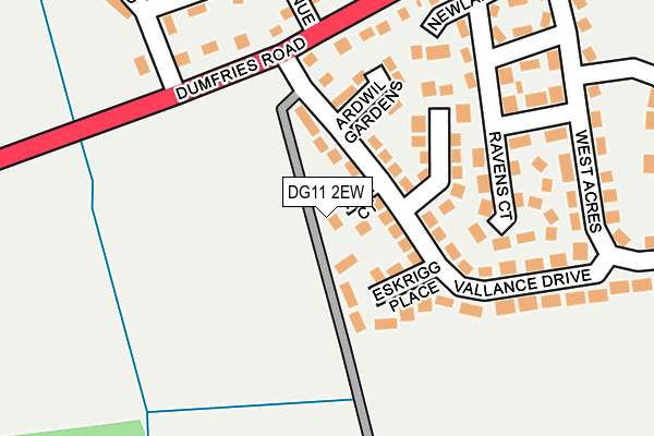 DG11 2EW map - OS OpenMap – Local (Ordnance Survey)