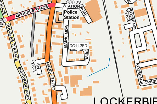 DG11 2FD map - OS OpenMap – Local (Ordnance Survey)