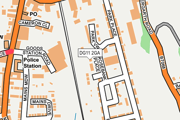 DG11 2GA map - OS OpenMap – Local (Ordnance Survey)