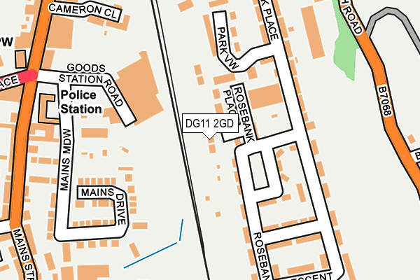 DG11 2GD map - OS OpenMap – Local (Ordnance Survey)