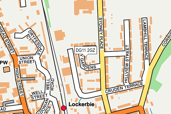 DG11 2GZ map - OS OpenMap – Local (Ordnance Survey)