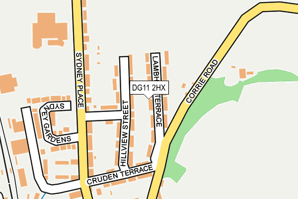 DG11 2HX map - OS OpenMap – Local (Ordnance Survey)