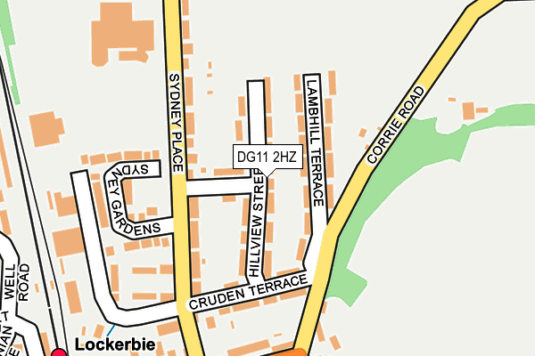 DG11 2HZ map - OS OpenMap – Local (Ordnance Survey)