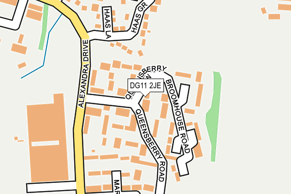 DG11 2JE map - OS OpenMap – Local (Ordnance Survey)