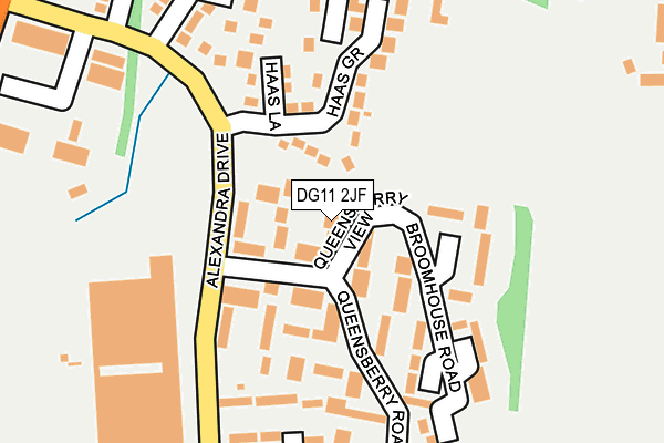 DG11 2JF map - OS OpenMap – Local (Ordnance Survey)